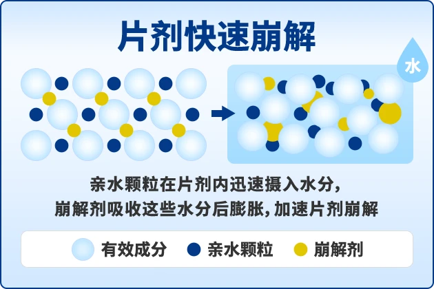 片剂快速崩解